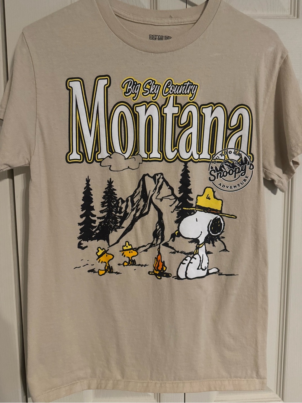 Montana Snoopy Graphic T-Shirt - Beige